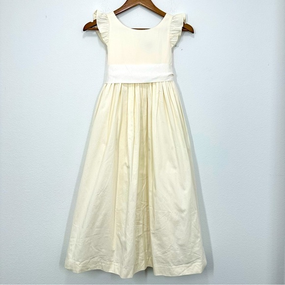 J. Crew Crewcuts Girls Flutter Sleeve Ivory Cream Tulle Dress Girls Size 10 NWT - Picture 1 of 9